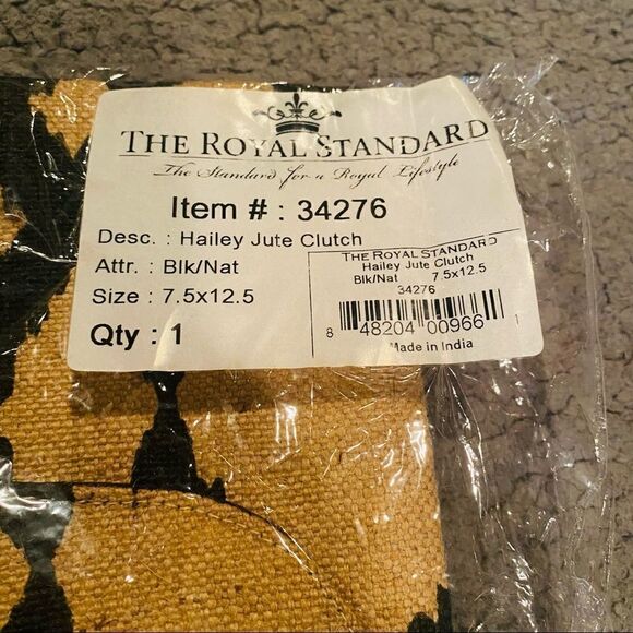 The Royal Standard Hailey Jute Clutch NWT - Picture 4 of 4